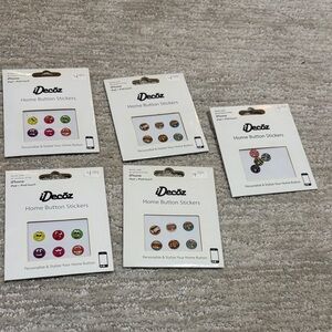 5 iDecoz Home Button Stickers - Multicolor